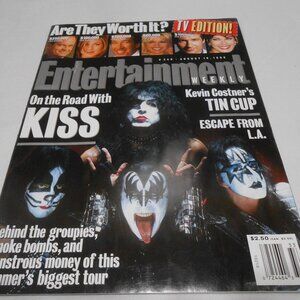 VTG ENTERTAINMENT WEEKLY ON THE ROAD WITH KISS TIN CUP ESCAPE FROM L.A. 1996 🔥